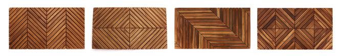 Teak shower mats